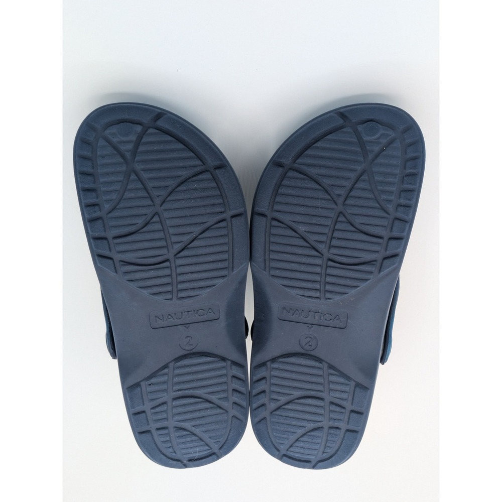 Nautica Kids Clogs Size 2 Navy Blue Water Shoes Slip On Beach Rubber - Picture 8 of 12